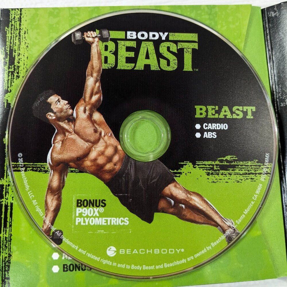 Body Beast DVD Beast Cardio Abs P90x Plyometrics Beachbody‎ fitness DISC ONLY